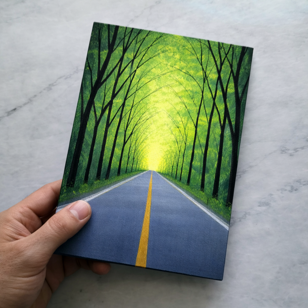 Green Forest Road Nature Wall Art - Image 3